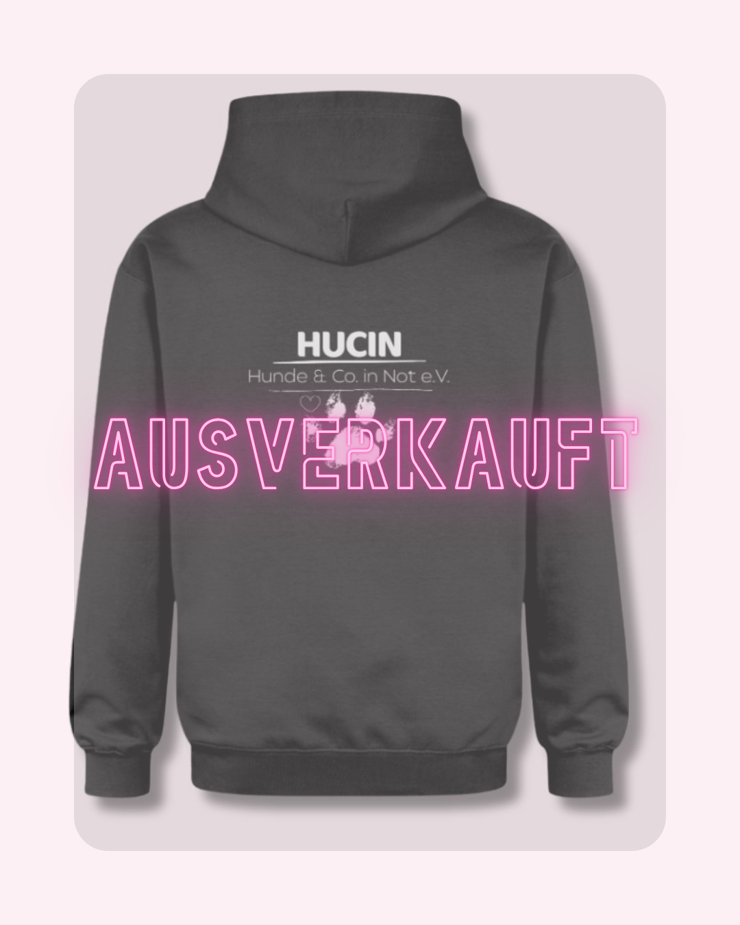 HUCIN Logo Hoodie schwarz