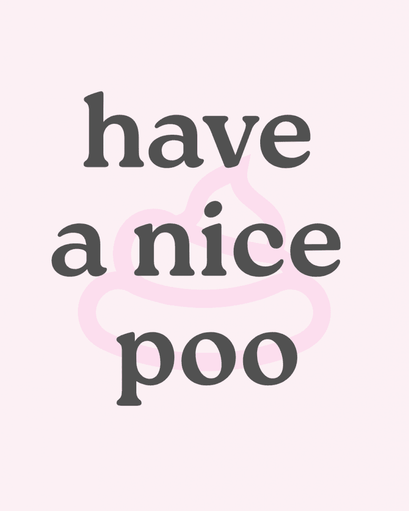 Schriftzug have a nice poo
